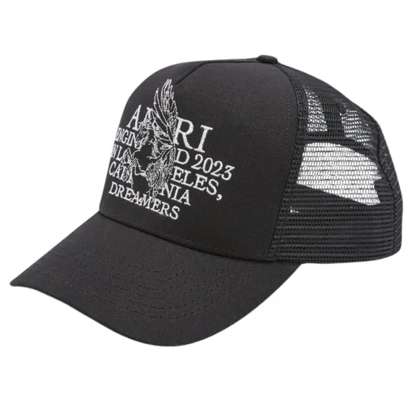 AMIRI Men's Cherub Trucker Cap in Black - Picture 3 of 4